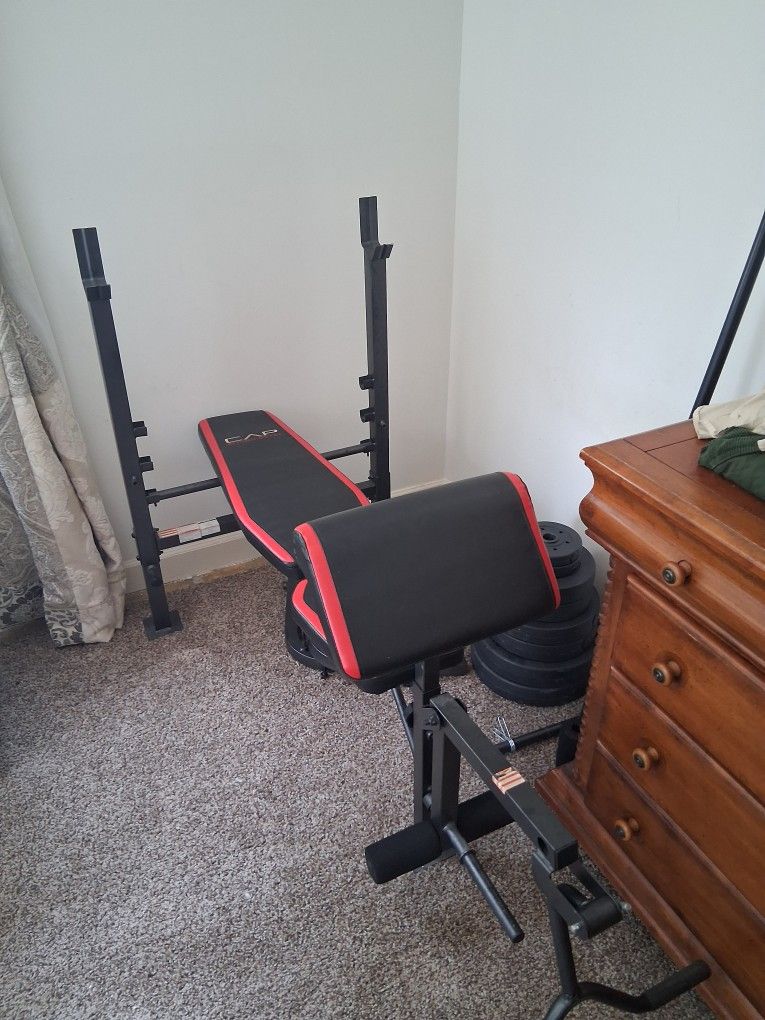 Weight Bench w/weights 