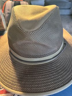 Khaki Mesh Fedora Hat