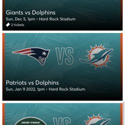 Dolphins Club Seat Tickets  + Blue Parking 