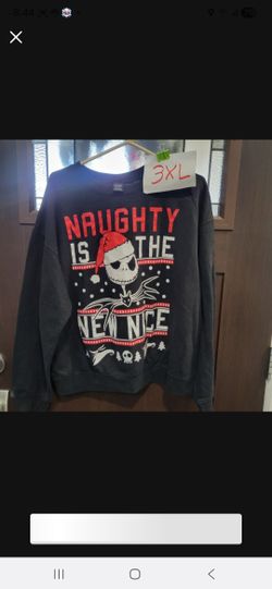 Women's 3XL Jack Skellington Christmas Ugly Crew 