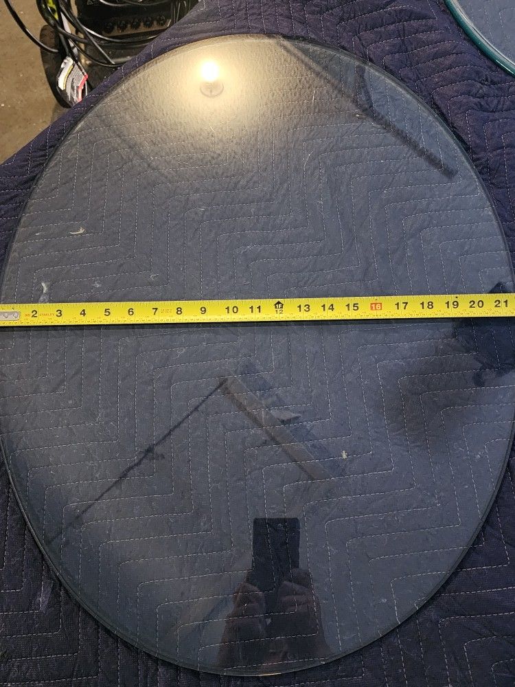 oval shape glass top 