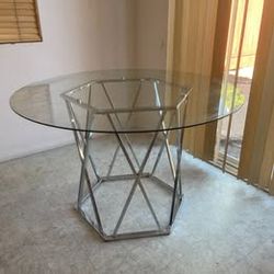 Round Glass Dining Table