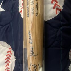 Hank Aaron Signed Baseball Big Stick Personal Model Bat 