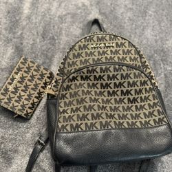 Micheal Kors Backpack & Matching Wallet 