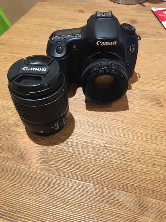 Canon 60D with kit lens and 50mm 1.8