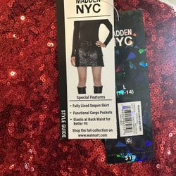 Red Sequin Skirt 