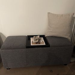 Storage Bench With Tray