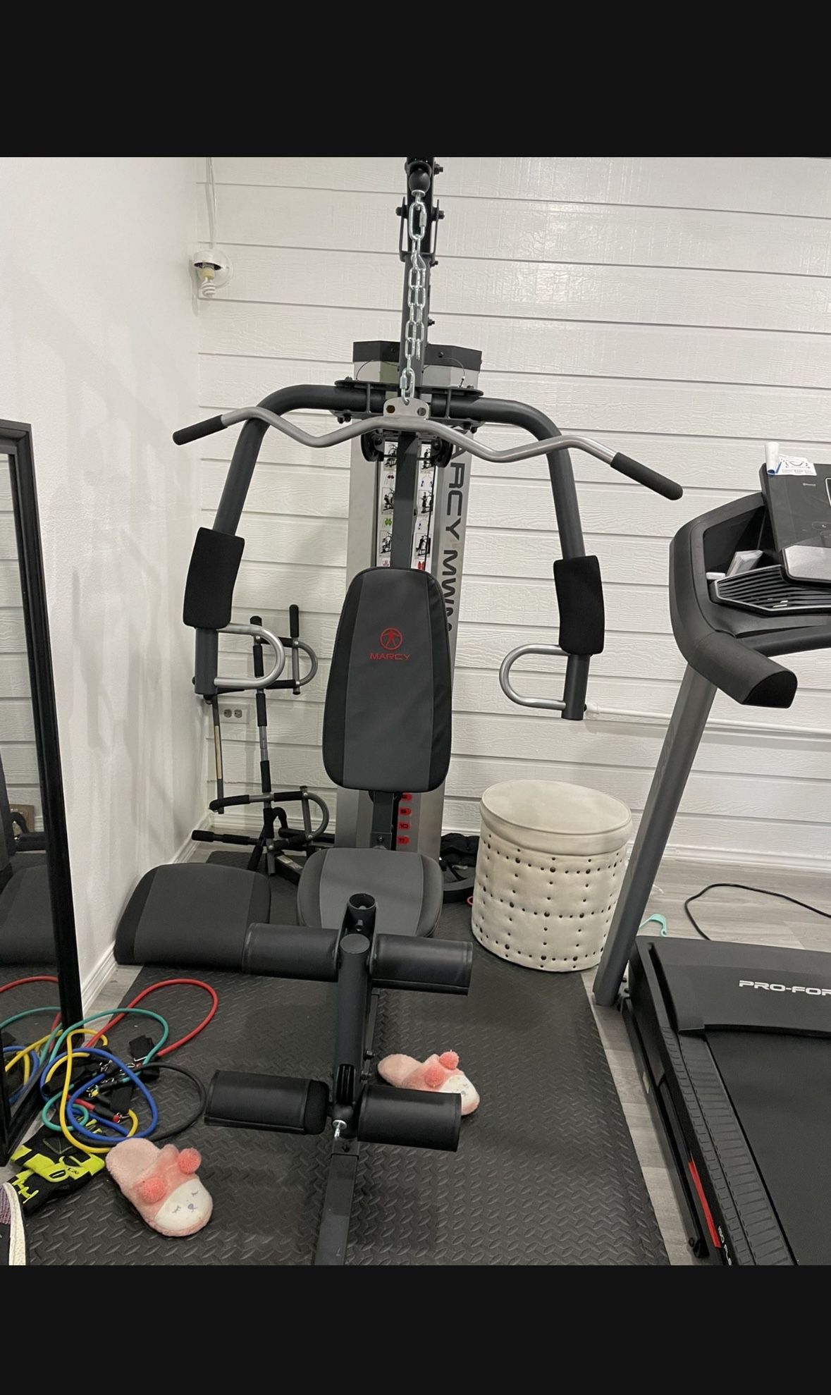 Marcy Pro MWM-988 Home Gym System 150 Pound Adjustable Weight Stack Machine