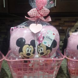 Mickey And Mini Mouse Heart Shape Pillow With  Blanket For Your Special Little Valentine 😘