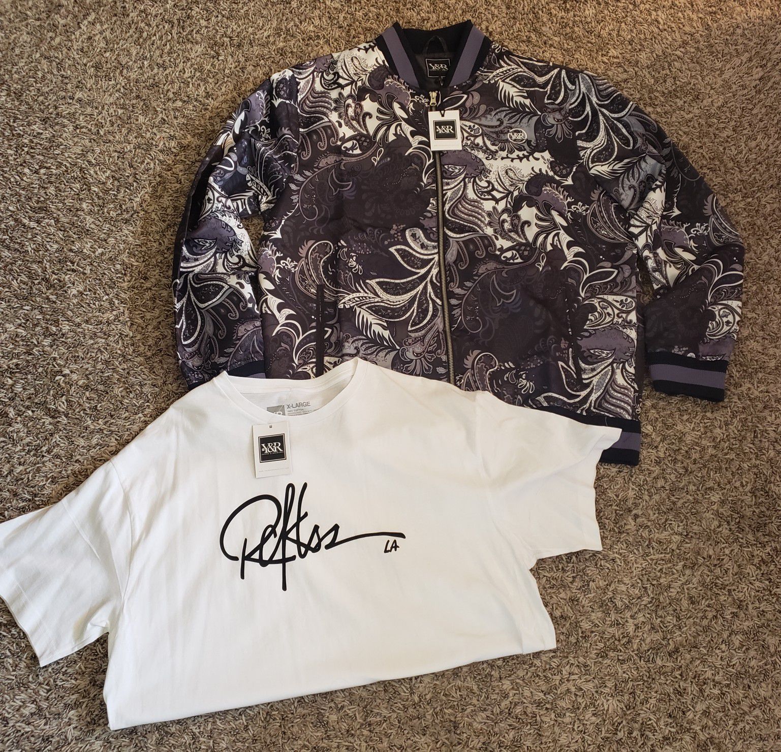 NEW YOUNG AND RECKLESS BOMBER JACKET AND SHIRT BOTH SIZE XL FOR SALE!