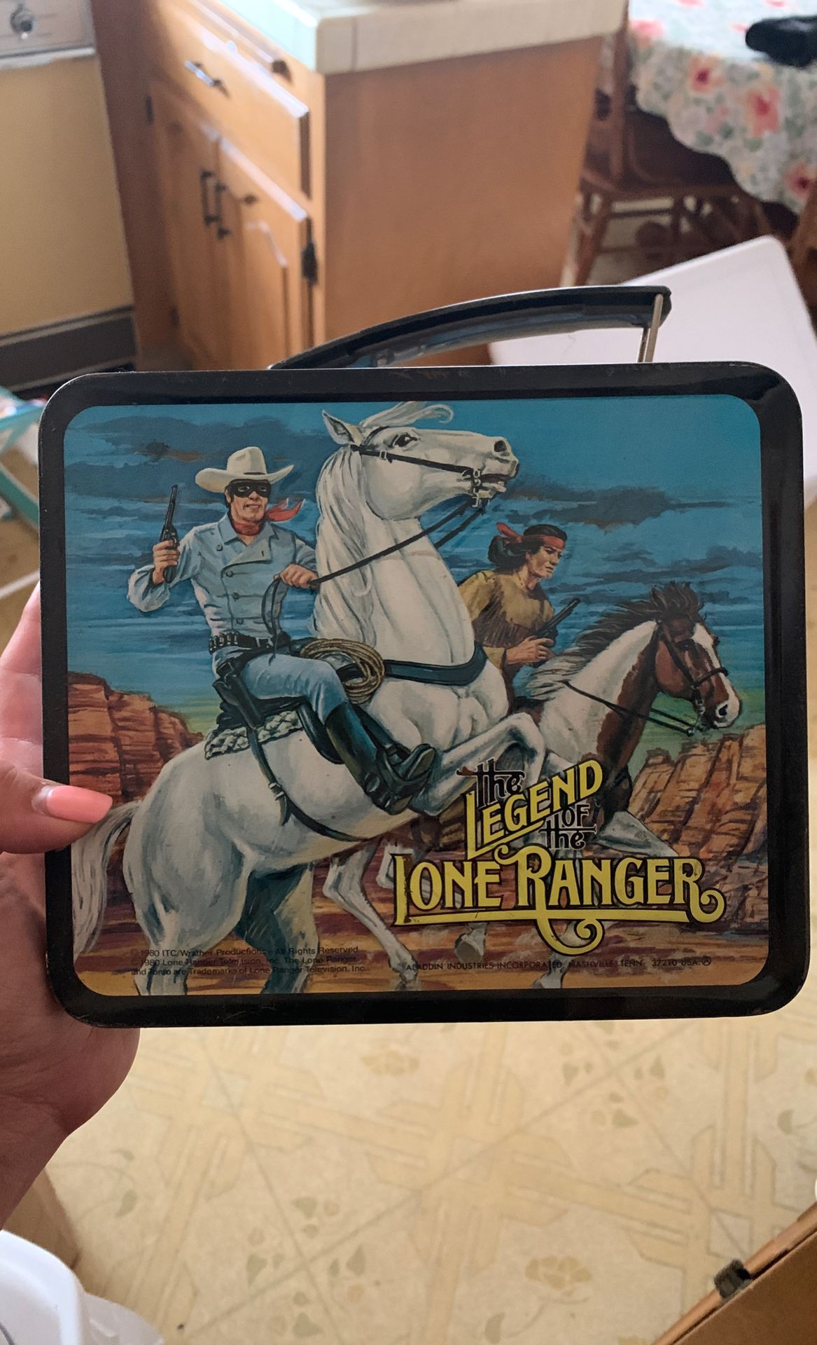 The legend of the lone ranger metal 1980s lunchbox