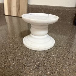 Bath And Body Works White Marble Candle Holder