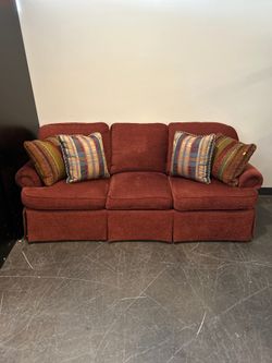 Sherrill Burgundy 3-Seater Sofa