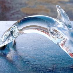 Murano Crystal Jumping Dolphin