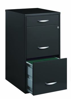 Adelo 14.25" Wide 3-Drawer Steel File Cabinet