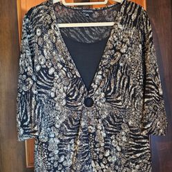 Notations Women's Blouse Size L made in Indonesia