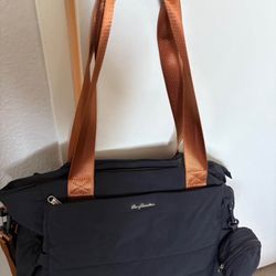 Baby bag black tote diaper bag