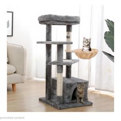 Soft Plush Cat Hammock Perfect for DIY Cats Climbing Frames Thickened Cat Spoon Hammock Can Be Installed with A Cats Tree Suitable for Cats to Rest in