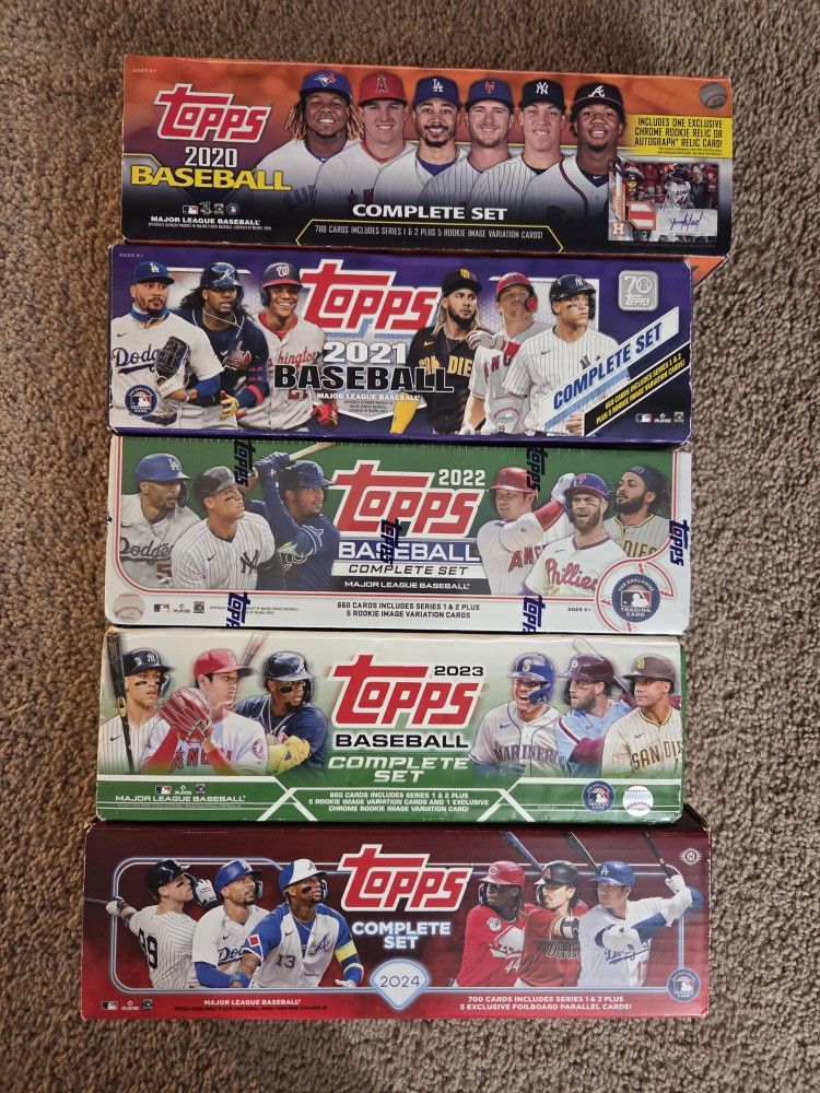 2020-2024 Topps Baseball Complete Sets