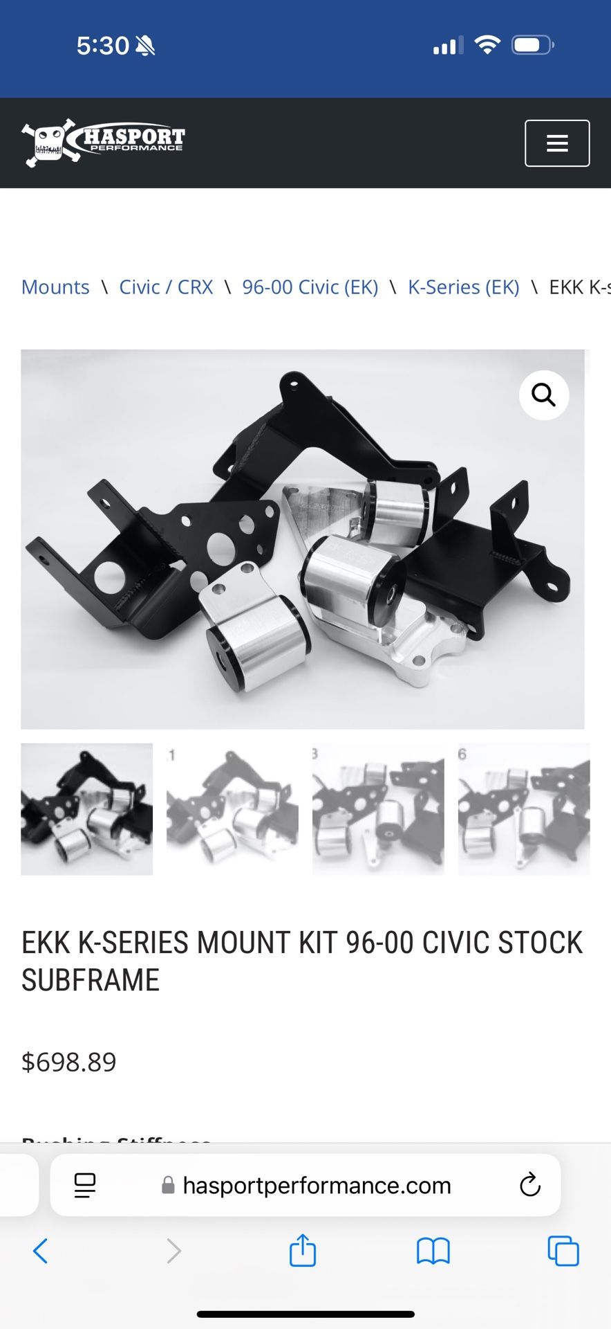 Ekk1 Has port Mounts New