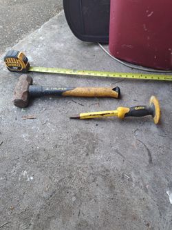 Tool Lot – Hammer, Chisel, and Tape Measure