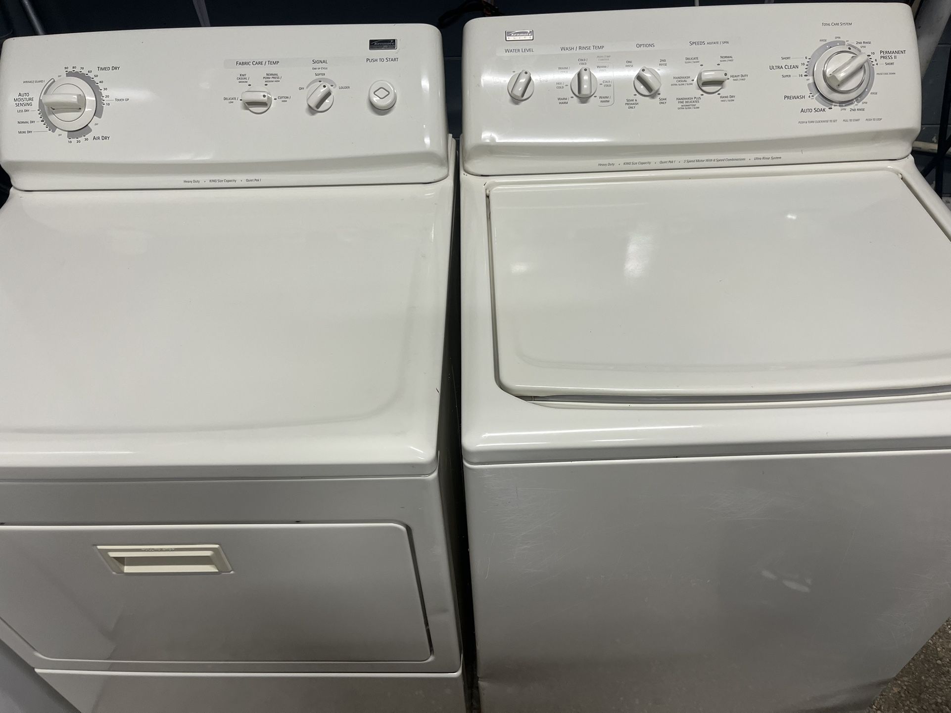 Kenmore Washer And Dryer Set Works Great