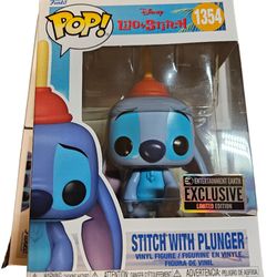 Funko Pop Lilo & Stitch Stitch w/plunger 1354 Entertainment Earth Exclusive
