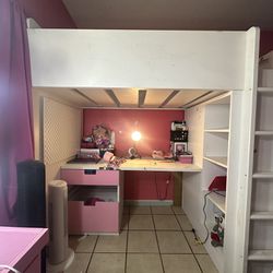 Girls Bed With Desk