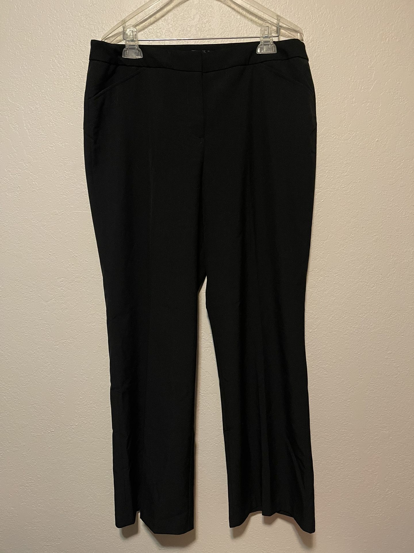 Nicole Miller, Women’s Black Pocket Straight Leg Pants, Plus Size 16