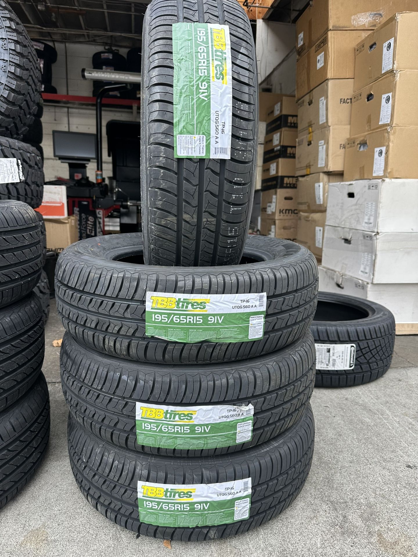 195/65R15 TBB TP-16 91V Brand new 4 Tires Free Mount Balance installed 195/65/15 llantas