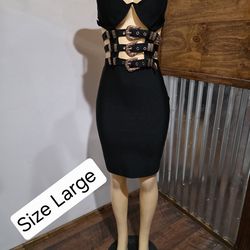 New Women's Sleeveless Gauze Celebrity Style Bodycon Bandage Dress