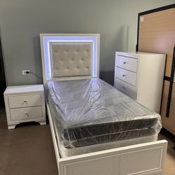 Twin Bed Set With Mattress 