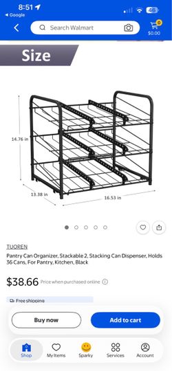 TUOREN Pantry Can Organizer, Stackable 2- Pack