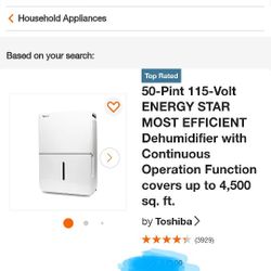 Toshiba Dehumidifier