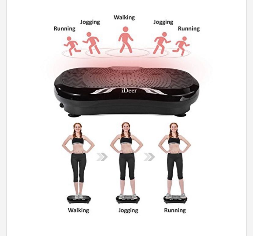 Vibration Platform Exercise Machine, Whole Body Exercise Vibration Plate, Full Body Fit Vibration Massage for Home Fitness&Weight Loss w/Loop Bands/R