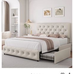 Full Size Bed Frame with Drawers!