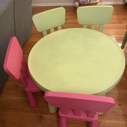 IKEA Kids Table With 4 Chairs