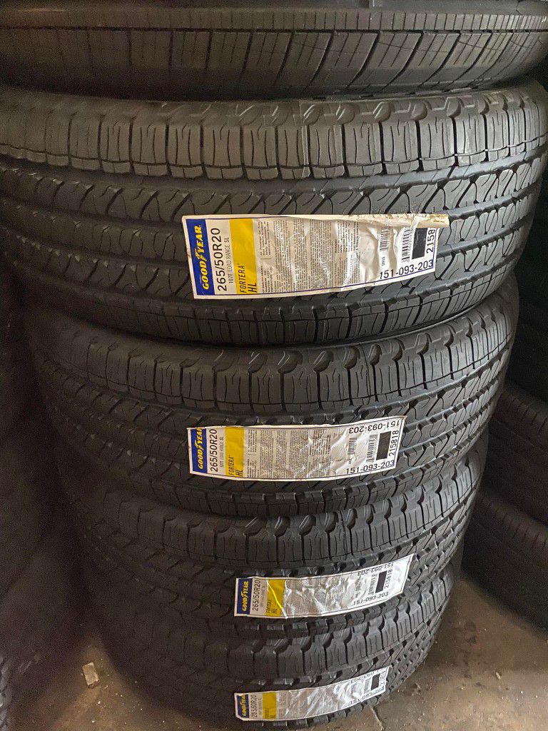 265/50r20 goodyear fortera new Set of Tires installed and balanced