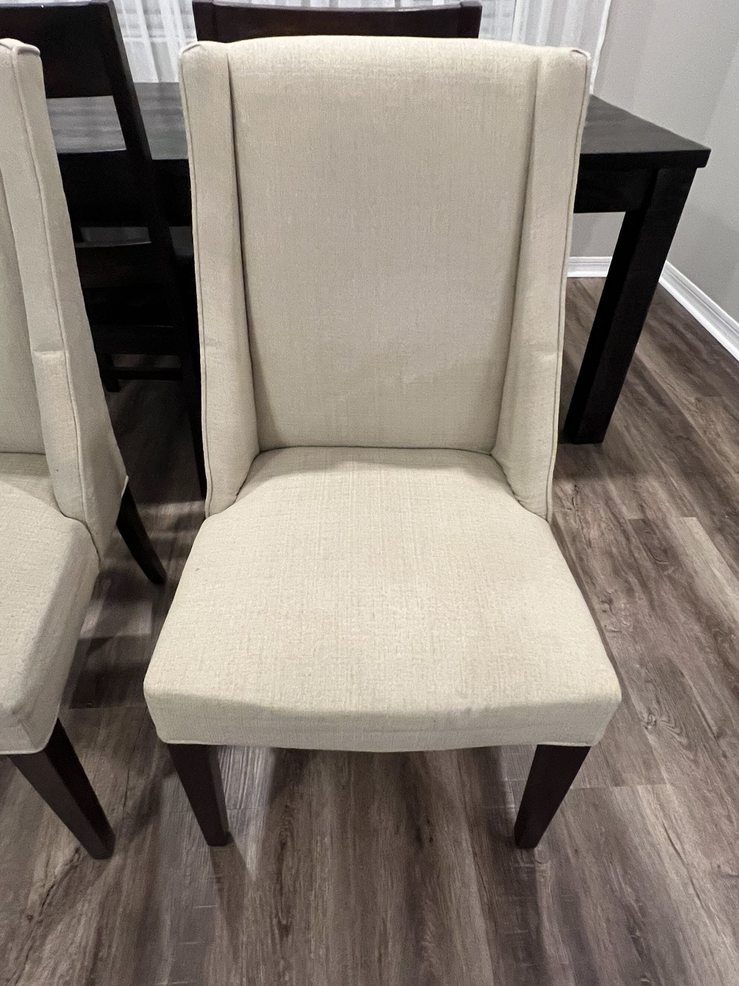 Cream Set Two High Back Dining Room End Chairs for Sale in Orlando, FL ...