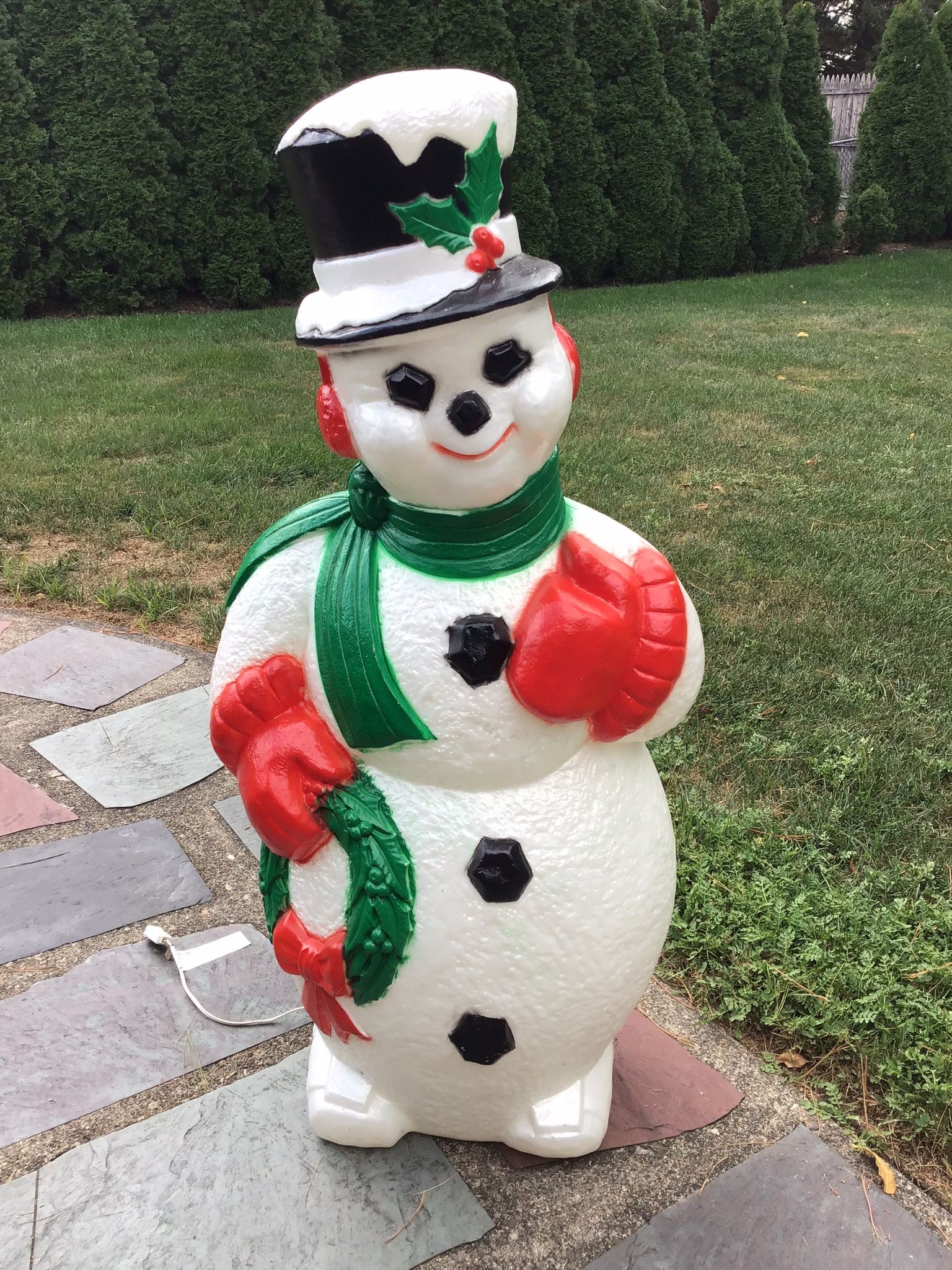 Christmas 44” Blow Mold Indoor/Outdoor Yard Lighted SNOWMAN Blowmold