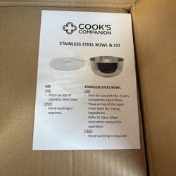 Cook’s Companion 5 Qt Stainless Steel Bowls