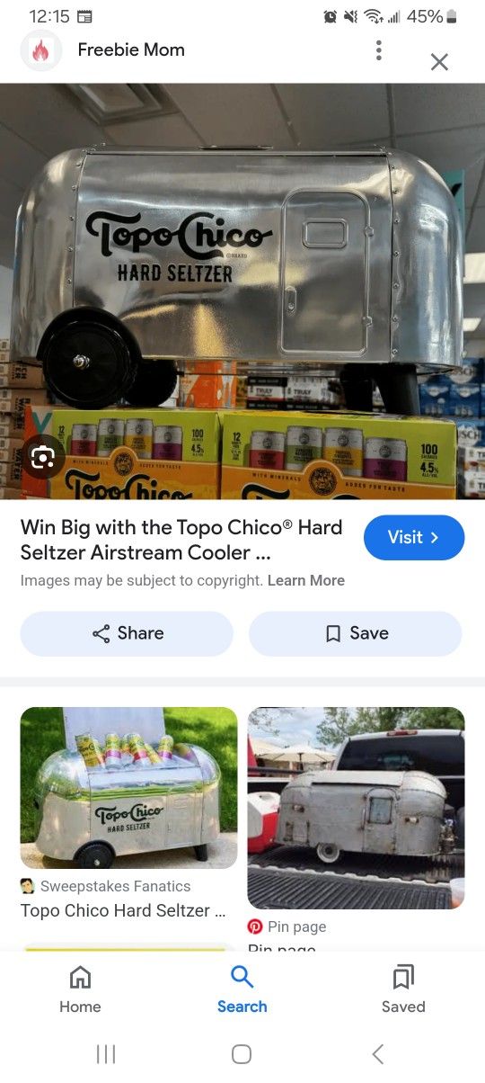 Topo Chico Hard Seltzer Mini Airstream Ice Chest