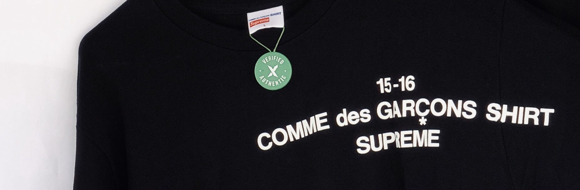 SUPREME and COMME does GARÇONS Collaboration: AUTHENTIC - NEW NEVER WORN BLK LONG SLEEVE SHIRT