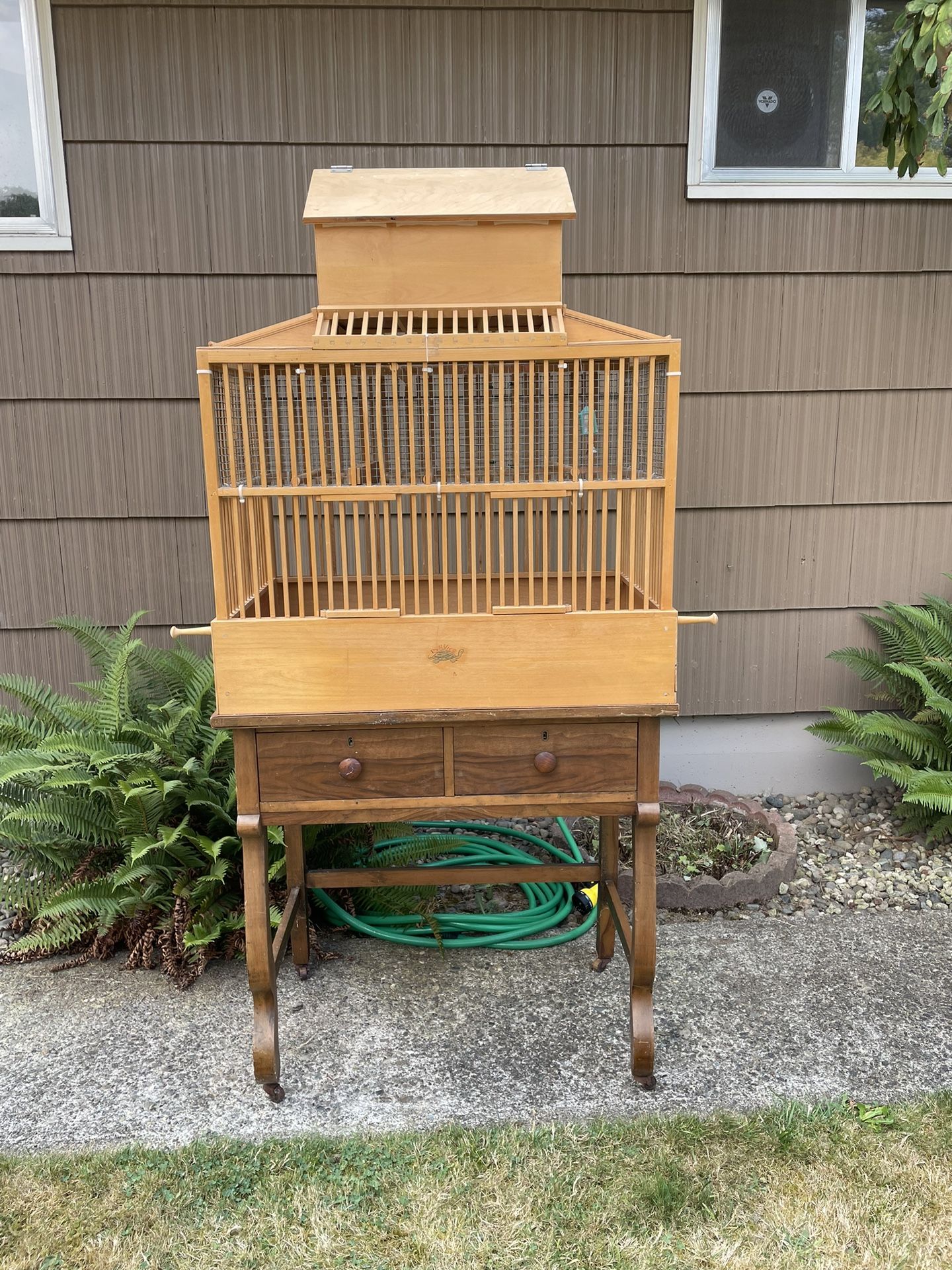 Wooden Bird Cage