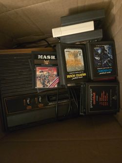 Atari 2600 Wood grain with 18 games