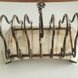 Antique English Silverplate Toast Rack From Sheffield