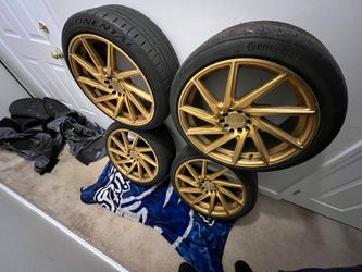 Gold Wheels 5x100 and 5x114 F1R F29 18x9.5 +38 offset