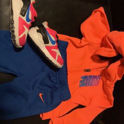 Baby Girls Suit And Nikes 