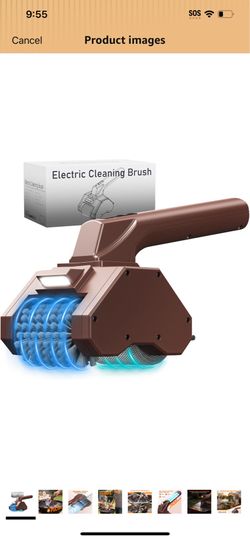 Electric Grill Brush with Dual Stainless Steel Rollers,