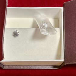 Swarovski Zirconia Stud Earrings Set in Platinum-Overlay Sterling Silver